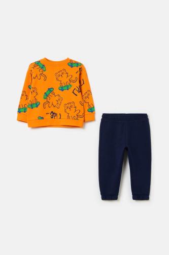 OVS βρεφικό σετ ρούχων με μπλούζα φούτερ και παντελόνι φόρμας ( 2 τεμάχια) - 001966529 Πορτοκαλί